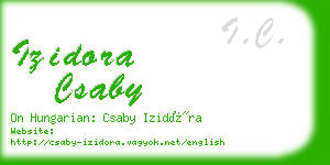 izidora csaby business card